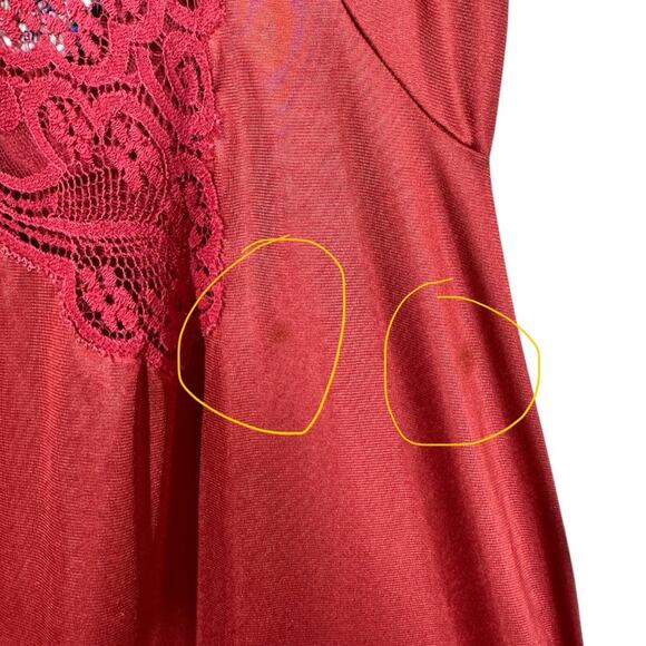 Vintage Lily Of France Slip Dress Nightgown Petite XS Lace Satin Maxi Long - Picture 5 of 9